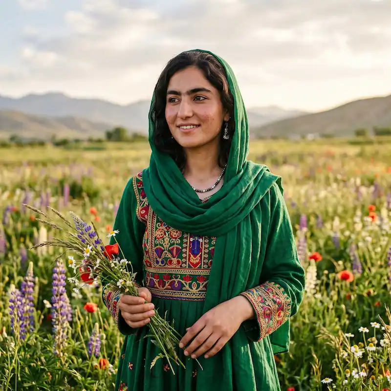 عکس دختر افغانی با حجاب | سحر، ۲۹ ساله از کابل