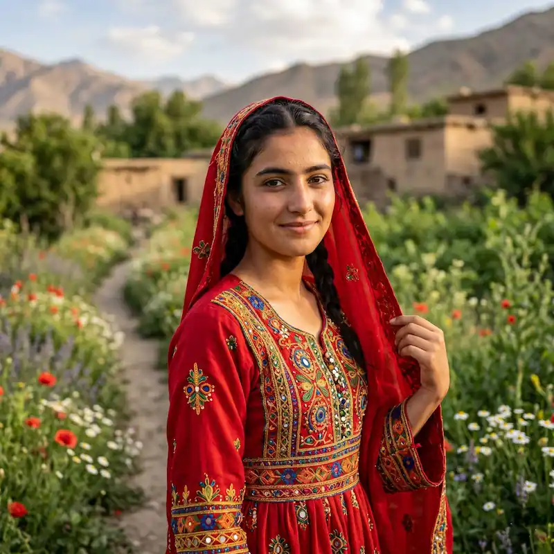 عکس دختر افغانی با حجاب | ویدا، ۲۱ ساله از کابل