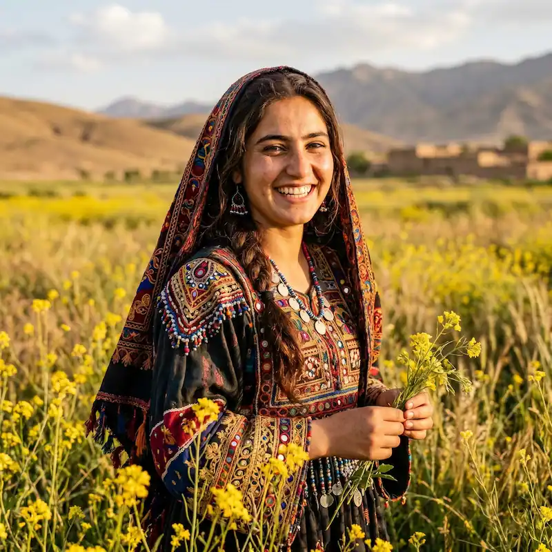 عکس دختر افغانی زیبا | پریسا، ۲۳ ساله از بامیان