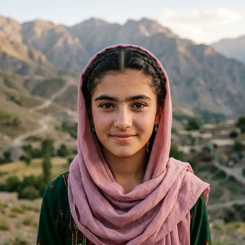 عکس دختر افغانی زیبا | مینا، ۲۴ ساله از مزارشریف