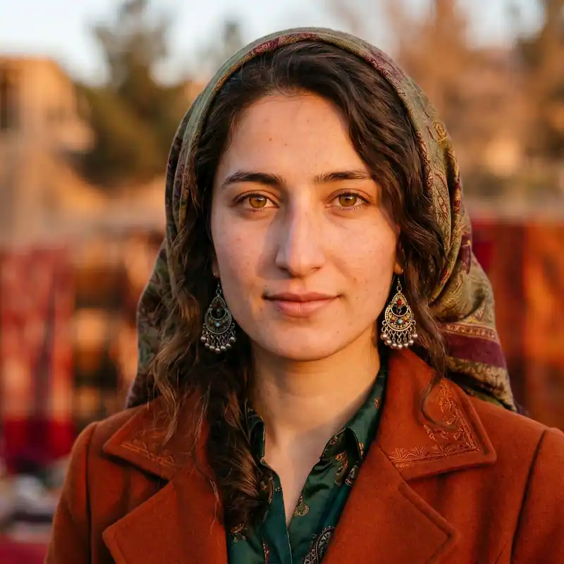عکس دختر افغانی با حجاب | هدیه، ۲۵ ساله از قندهار