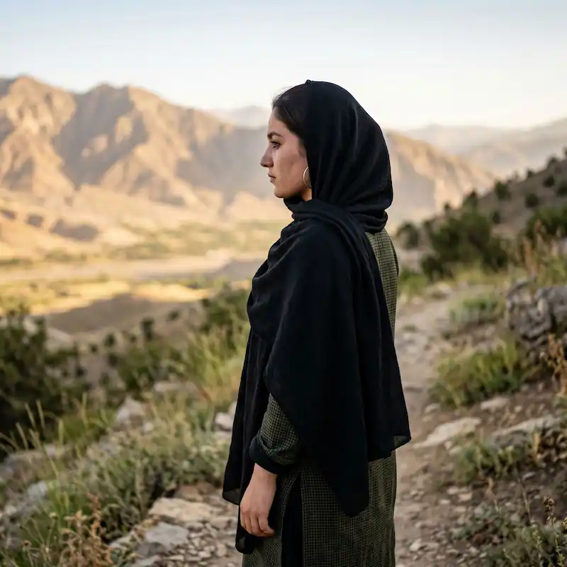 عکس دختر افغانی با حجاب | زرمینه، ۲۴ ساله از مزارشریف