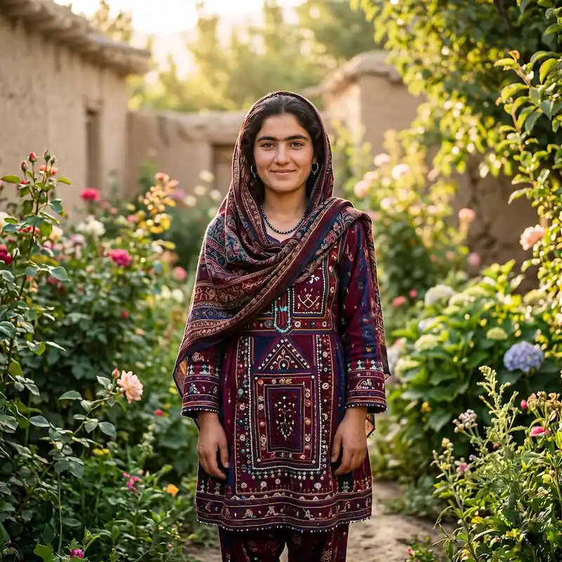 زیباترین دختر افغانی مقیم ایران | بنفشه، ۲۳ ساله مقیم مشهد