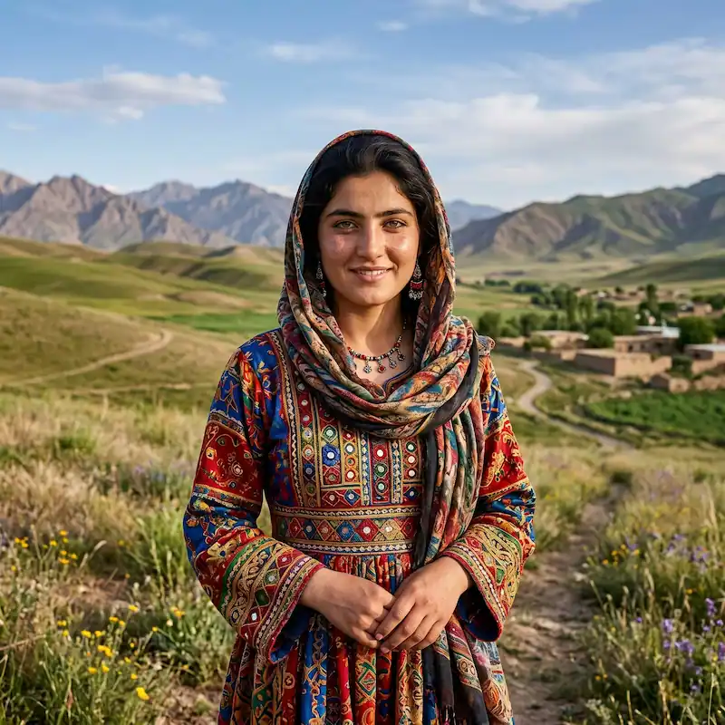 عکس دختر افغانی | پگاه، ۲۴ ساله از مزارشریف